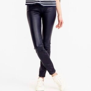 J. Crew Black Faux Leather Gigi Pants 8